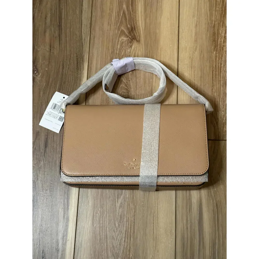 NWT! Kate Spade New York Staci Saffiano Leather Shoulder Bag in Light Fawn - Picture 4 of 7